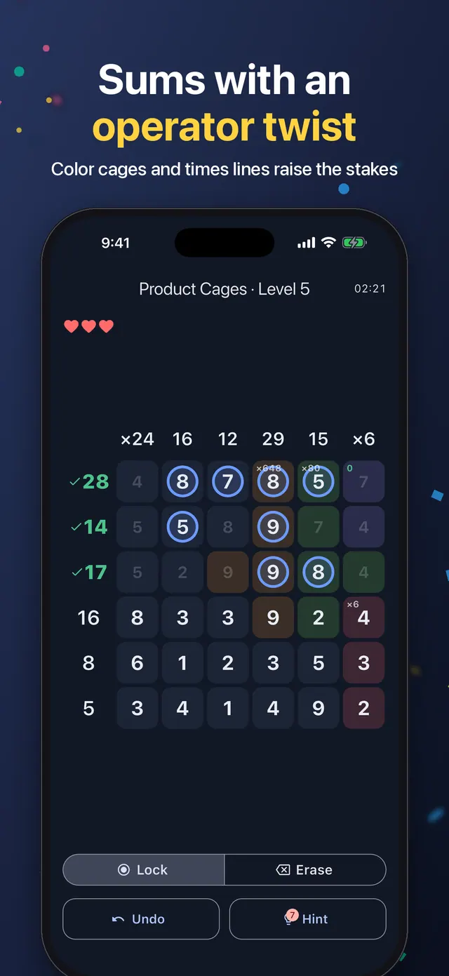 A dark-mode board with times lines and product cages