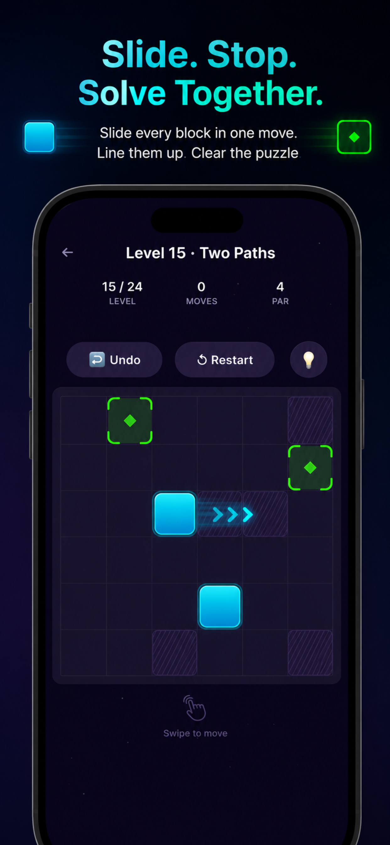 Slide Stop Blocks: Grid Puzzle screenshot 3